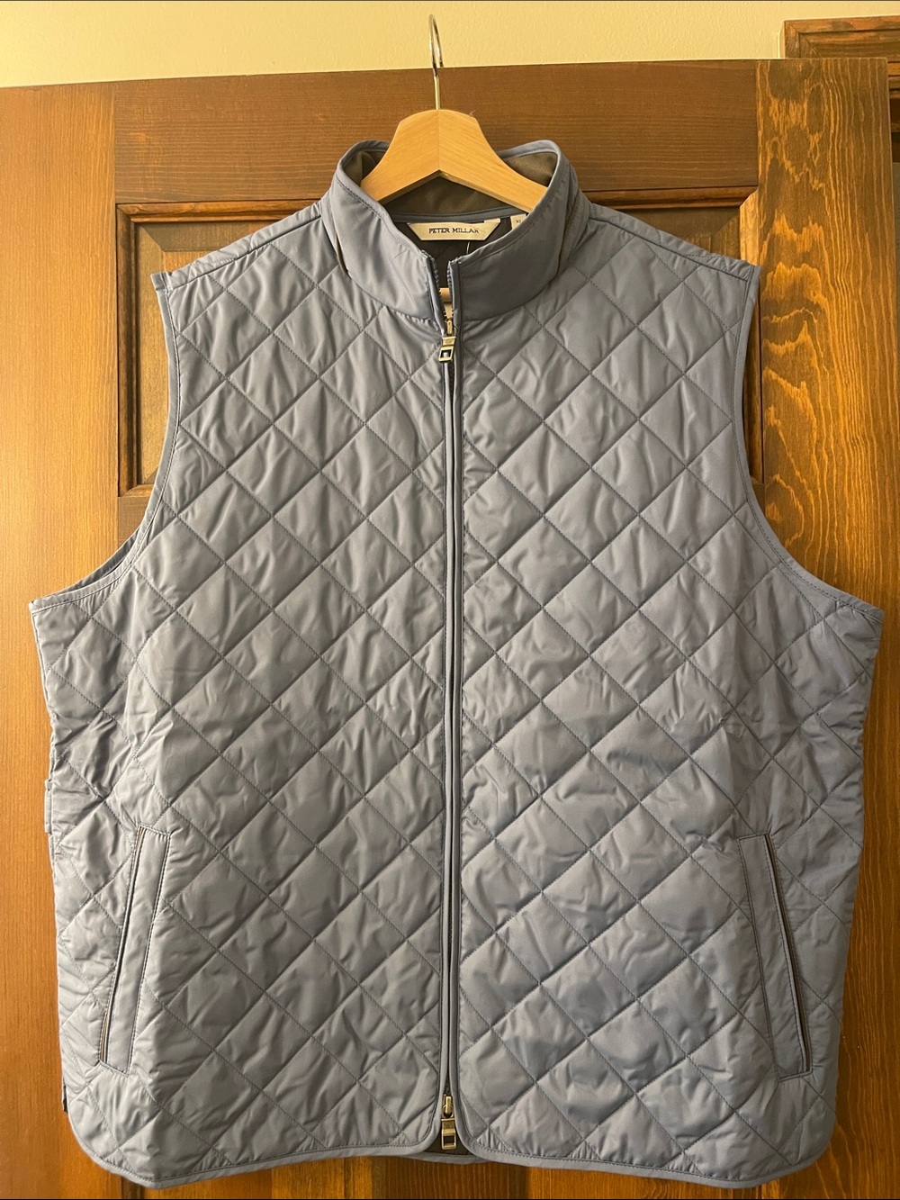 Peter Millar Light Blue Quilted Zip-Front Vest